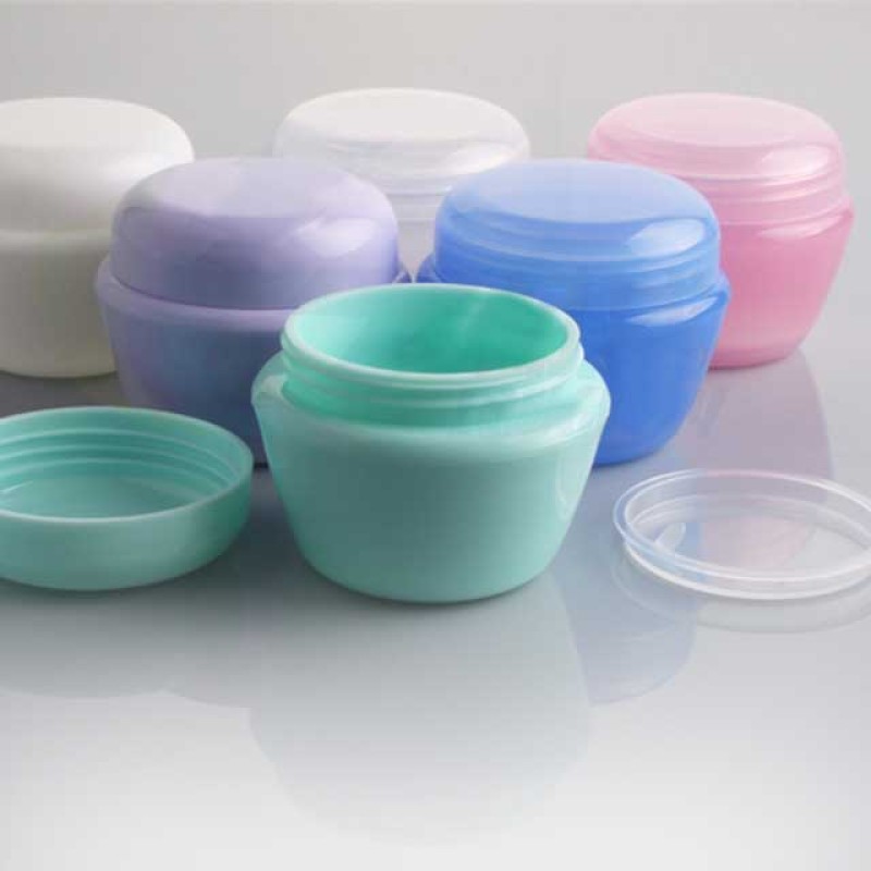 Hard Plastic Small Container Mushroom Cream Jar Packaging Plastic Jars with Screw Top Lids