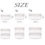 Mini Sample Jar Plastic Cosmetic Jars Cream Packaging Jar 3 Gram Sample Containers Cream Jar With Lids