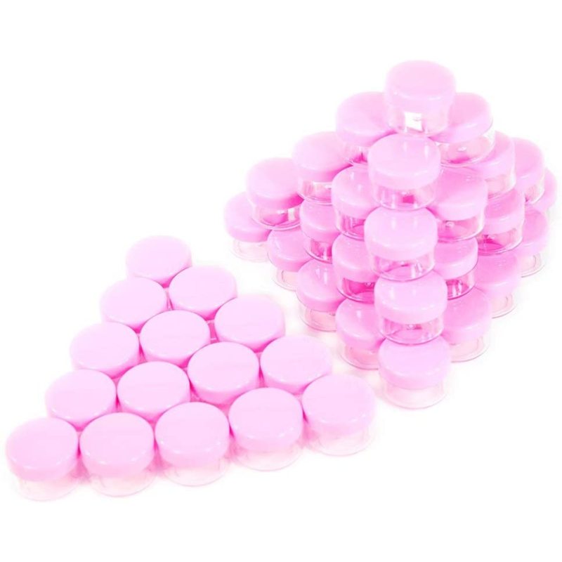 3g Portable Plastic Cosmetic Empty Purple clear Black pink Eyeshadow Makeup Cream Lip Balm Container Pots