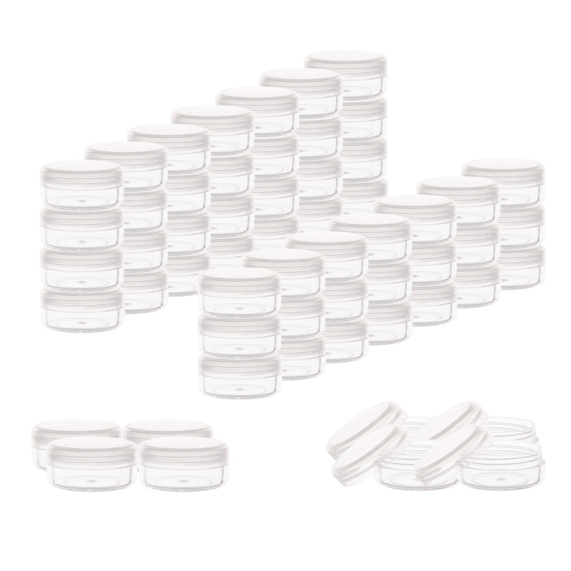 3g Portable Plastic Cosmetic Empty Purple clear Black pink Eyeshadow Makeup Cream Lip Balm Container Pots