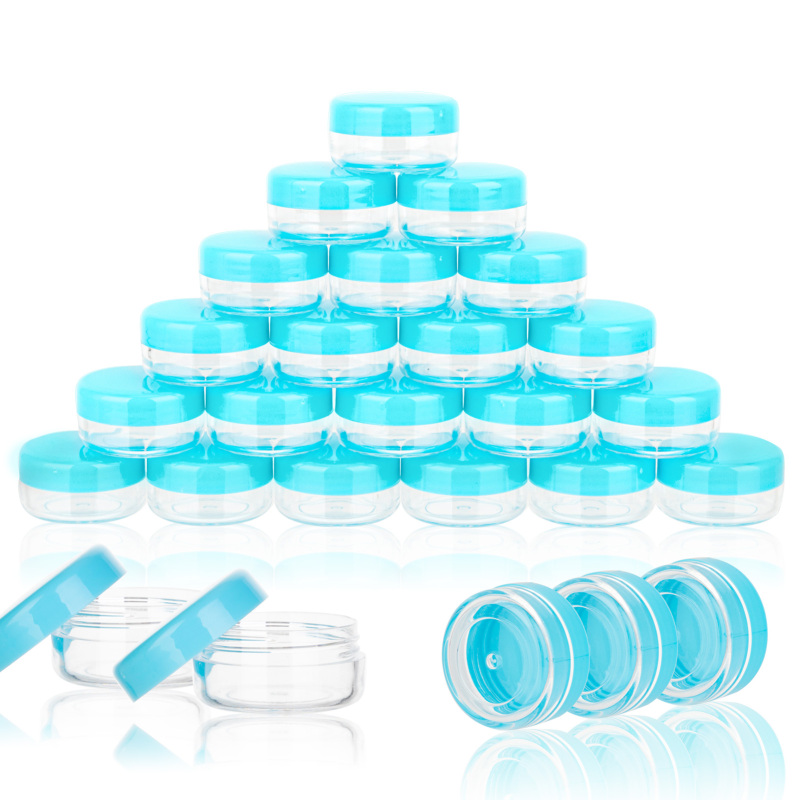 3g Portable Plastic Cosmetic Empty Purple clear Black pink Eyeshadow Makeup Cream Lip Balm Container Pots