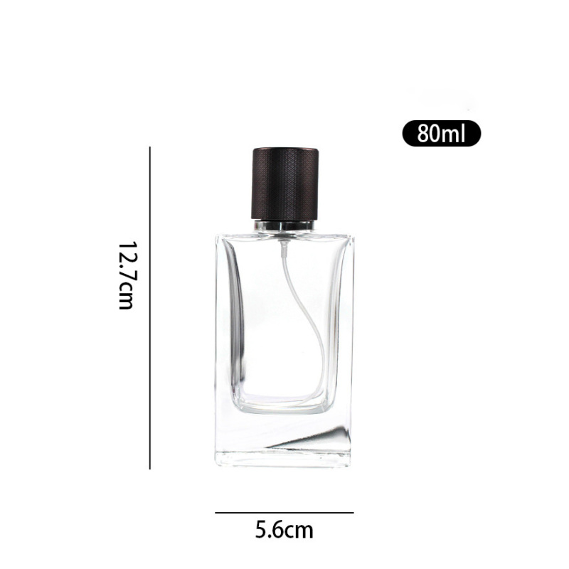 Luxury square Perfume Bottle 100ml Empty Glass Spray Bottle for Perfume