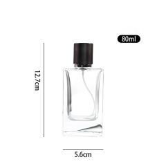 Luxury square Perfume Bottle 100ml Empty Glass Spray Bottle for Perfume