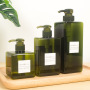 Shampoo Bottle Cosmetics Containers Lotion Pump Bottle 450ml Custom Plastic PETG square Luxury Lotion Bottle for Shampoo
