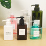 Shampoo Bottle Cosmetics Containers Lotion Pump Bottle 450ml Custom Plastic PETG square Luxury Lotion Bottle for Shampoo