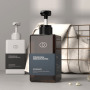 Shampoo Bottle Cosmetics Containers Lotion Pump Bottle 450ml Custom Plastic PETG square Luxury Lotion Bottle for Shampoo