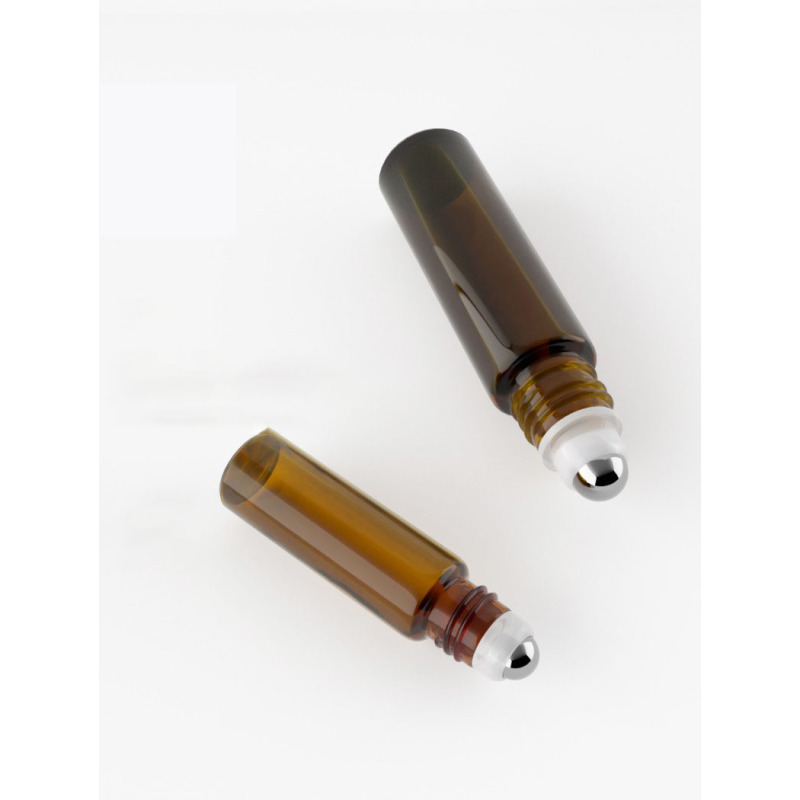 Hotsale 10ml Amber Roll-on Empty Cosmetic Packaging Skincare Oil Glass Bottles Essential Oil Glass Bottles Hot Sale