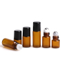 Hot Sale 1ml 2ml 3ml Amber Glass Roll-on Bottles for Eye Cream with Stainless Steel Roller for Ball Minimum Order 100pcs