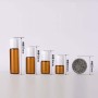 Hot Sale 1ml 2ml 3ml Amber Glass Roll-on Bottles for Eye Cream with Stainless Steel Roller for Ball Minimum Order 100pcs