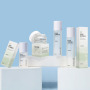 Luxury Design Custom Skincare Packaging 50g/50ml/100ml/120ml Clear Frosted Glass Cosmetic Set Hydrosol Cream Cylinder White Lid