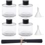 Fragrance Glass Refillable Diffuser Bottles, Diffuser Jars for Home Oil Fragrance Decoration Girl Women Gift (100ML)