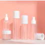 Portable Frosted PET Cosmetic Packaging Set 100ml Lotion Bottle 50g Cream Jar 30ml Dropper Bottle Lightweight Travel Use