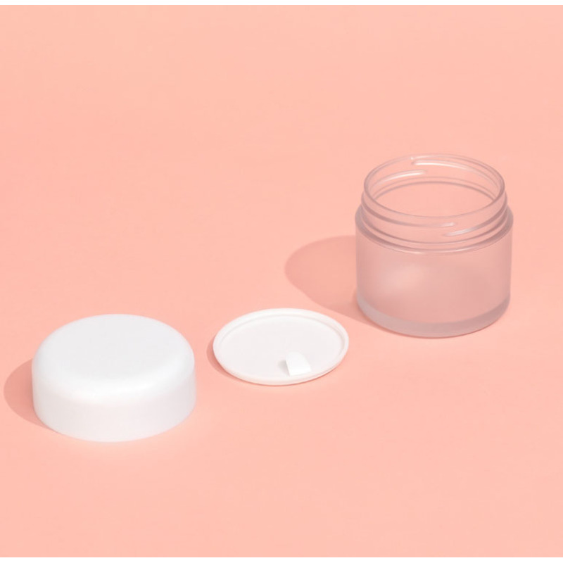 Portable Frosted PET Cosmetic Packaging Set 100ml Lotion Bottle 50g Cream Jar 30ml Dropper Bottle Lightweight Travel Use