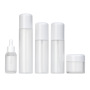 Portable Frosted PET Cosmetic Packaging Set 100ml Lotion Bottle 50g Cream Jar 30ml Dropper Bottle Lightweight Travel Use