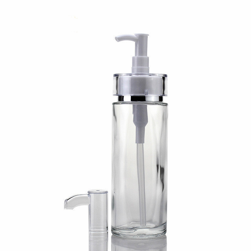 Luxury PET Plastic Cosmetic Bottle Lotion Pump 100ml 150ml 200ml 300ml 500ml Capacities White Color for Shampoo Toner Lotion
