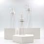 Luxury PET Plastic Cosmetic Bottle Lotion Pump 100ml 150ml 200ml 300ml 500ml Capacities White Color for Shampoo Toner Lotion