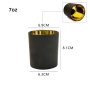 Luxury Wholesale Empty 7oz 220ml Matte Black White Glass Candle Jar 10oz Candle Jars with Golden Silver Rose Golden Metal Lid