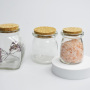 Wholesale 100ml 200ml 250ml Empty Round Clear Glass Pudding Jars with Cork
