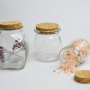 Wholesale 100ml 200ml 250ml Empty Round Clear Glass Pudding Jars with Cork