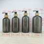 Wholesale 250ml 300ml 350ml 500ml PET Plastic Cosmetic Pump Bottles Bamboo Cap for Shampoo Conditioner Personal Care Products