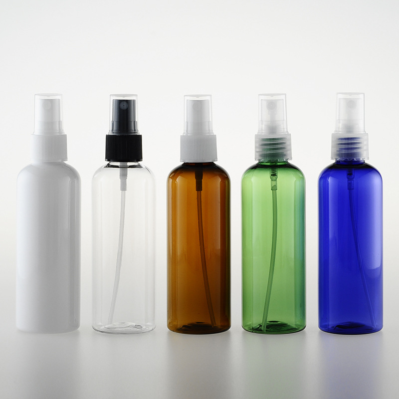 Empty Fine Mist PET 100ml Amber White clear Plastic Spray Bottle