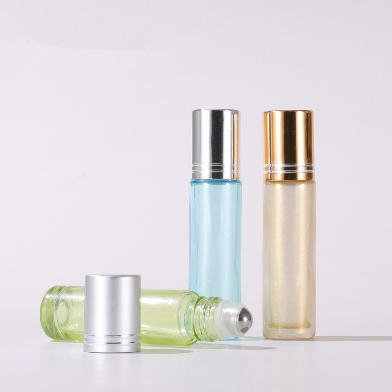 10ml Perfume Essential Oil Bottles Roll on Bottles With Silver Lid Gold Lid
