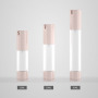 China-Made 30ml for Clear Plastic Airless Bottle with Press Pump as Personal Packaging for Skin Care Serum and Lotion Pink Color