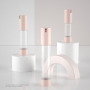 China-Made 30ml for Clear Plastic Airless Bottle with Press Pump as Personal Packaging for Skin Care Serum and Lotion Pink Color