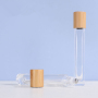 10ml Cosmetic square and Round Shape Roll on Glass Bottles with Bamboo Lids