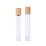 10ml Cosmetic square and Round Shape Roll on Glass Bottles with Bamboo Lids