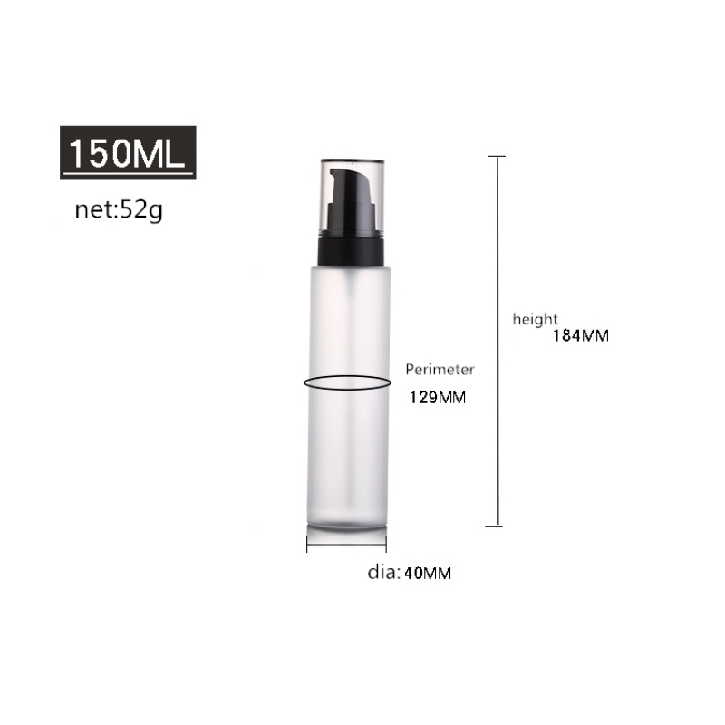 Plastic Cosmetic Jars Lotion Bottle 150ml Cosmetic Frosted clear Plastic Lotion Pump PET Spray Toner Bottle Plastic