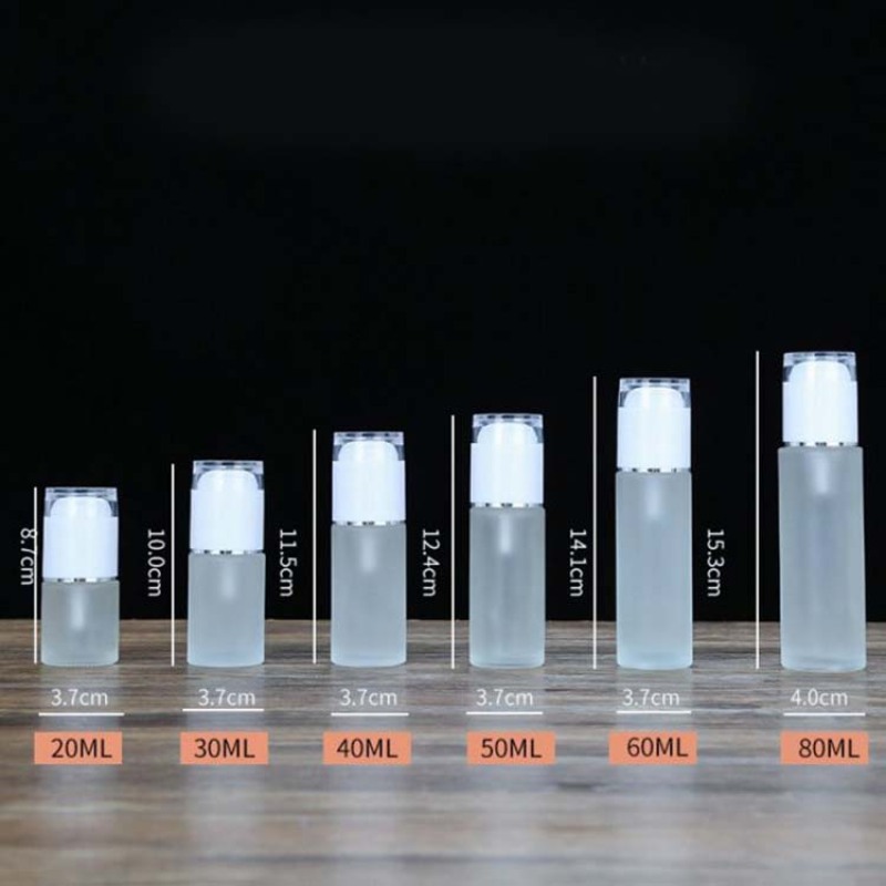 New Arrival 40ML 60ML 80ML Frosted Bottle Spray Bottle for Lotion clear Glass Lotion Bottle