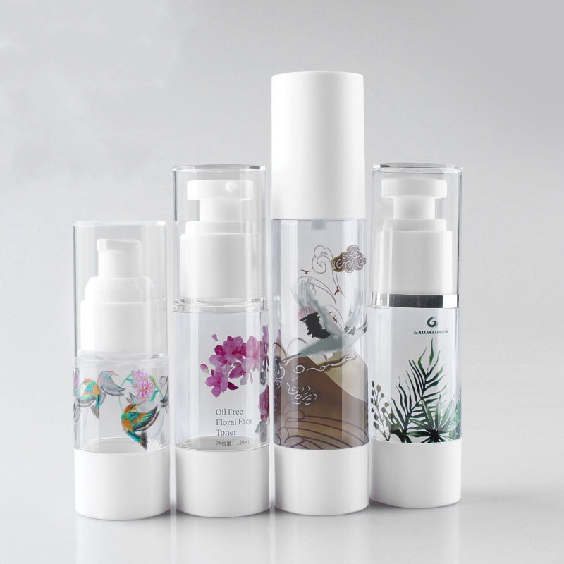 Lotion Bottle Luxury 15ml 30ml Lotion Bottle 50ml Plastic Spray Cosmetic Emulsion Travel Dispenser Bottle