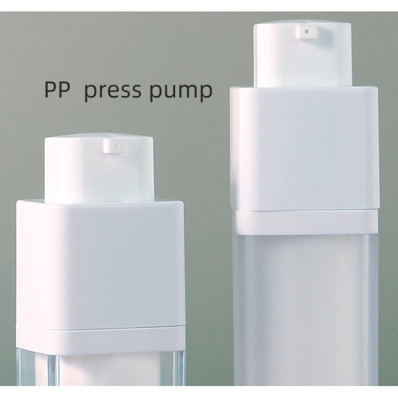 2024 New Luxury 15ml 30ml 50ml Empty Plastic Spray square Cosmetic Packaging Lotion Airless Pump Bottle for Cosmetic
