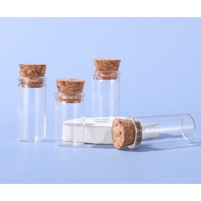 Wholesale Hot Selling 3ml 5ml 10ml Mini Glass Bottle with Cork Stopper Small Vial Glass Bottles