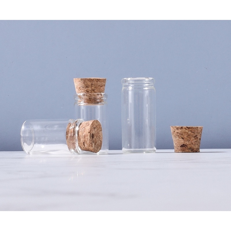 Wholesale Hot Selling 3ml 5ml 10ml Mini Glass Bottle with Cork Stopper Small Vial Glass Bottles