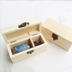 One Bottle Pine Wood Essential Oil Packaging Box Elegant Perfume Gift Wood Box with Natural Aesthetic
