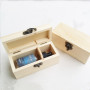 One Bottle Pine Wood Essential Oil Packaging Box Elegant Perfume Gift Wood Box with Natural Aesthetic