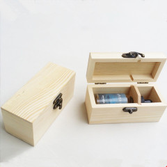 One Bottle Pine Wood Essential Oil Packaging Box Elegant Perfume Gift Wood Box with Natural Aesthetic