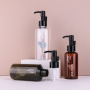 2026 New Style Label Design Recyclable 100ml 150ml 200ml clear Green Amber Packaging Face Body Hair Oil Plastic Pump Bottle