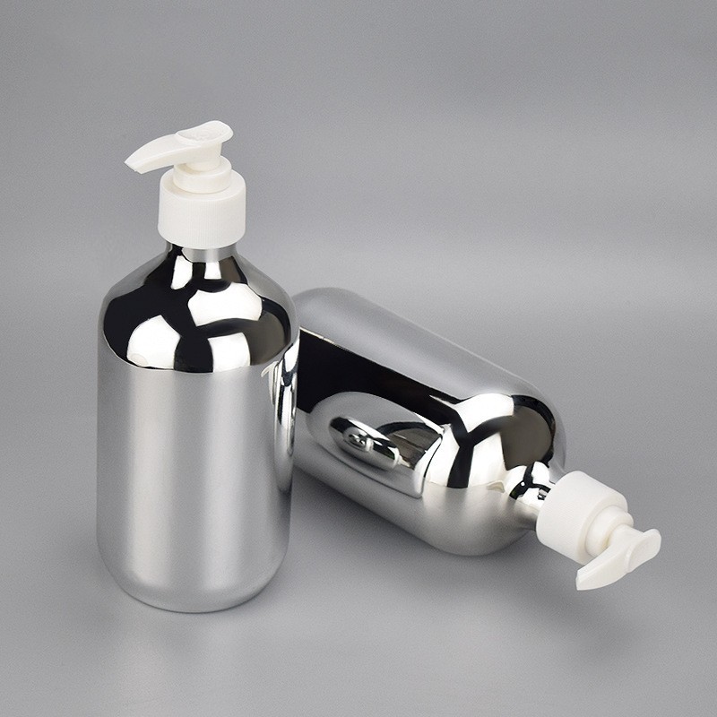 Silver Color High End Empty 500ml Plastic Bottles Plastic Shampoo and Conditioner Bottles for Hair Conditioner