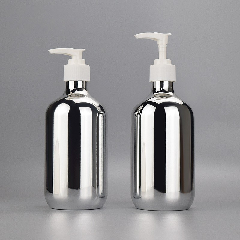 Silver Color High End Empty 500ml Plastic Bottles Plastic Shampoo and Conditioner Bottles for Hair Conditioner