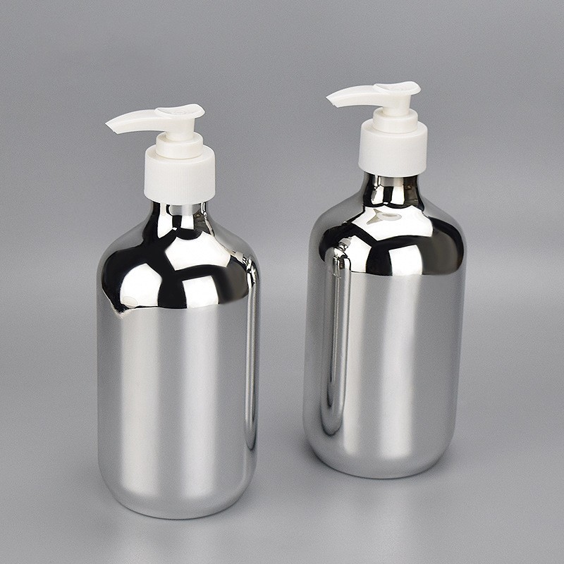 Silver Color High End Empty 500ml Plastic Bottles Plastic Shampoo and Conditioner Bottles for Hair Conditioner