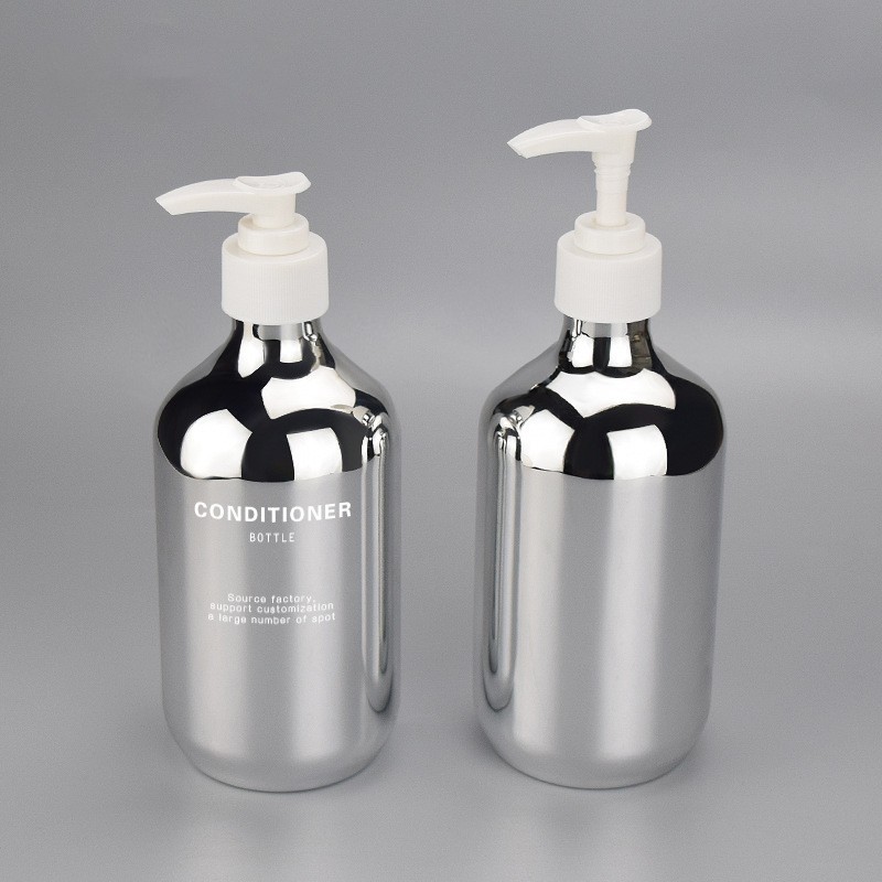 Silver Color High End Empty 500ml Plastic Bottles Plastic Shampoo and Conditioner Bottles for Hair Conditioner