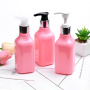 Wholesale 200ml Pink Rectangle Cosmetic Plastic Pump Sprayer Empty Facial Cleanser for Shampoo Skin Care Serum Face Cream