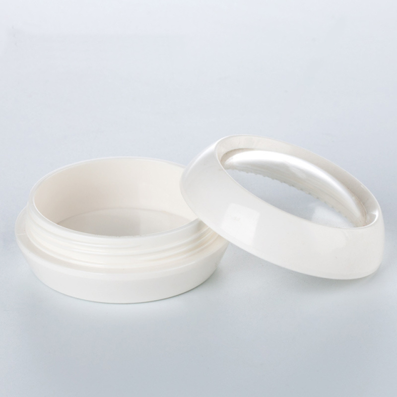 High Quality Fancy Elegant 3g 5g 30g 50g White Round Plastic Cosmetic Cream Container Jars for Cosmetics and Creams