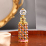 Luxury 12ml  Arabia Vintage Golden Red Yellow Green Purple Dropper Perfume Essential Oil Glass Bottles
