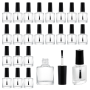 Ready to Ship 10ml Glass clear Empty Nail Polish Bottle Containers with Brush Cap and Custom Private Label