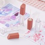Transparent Lipgloss Tube Containers with Brush Plastic Packaging for Cosmetics 3.5g Capacity for Lipstick and Gloss