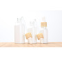 50ml Pearl White Round Glass Essential Oil Bottle with Dropper for Skin Care